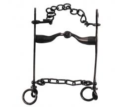 MAREMMA BIT HANDMADE IRON BLACK WITH CURB CHAIN AND CHAIN - 4643