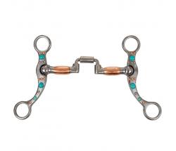 POOL'S CORRECTIONAL WESTERN BIT IN IRON AND COPPER 12.5 CM - 4640