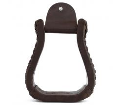 STIRRUPS WESTERN LEATHER RED HORNS - 5177