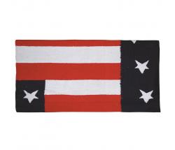 WESTERN NAVAJO FABRIC RUG U.S.A. FLAG 32 X 32 - 5072