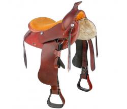 WESTERN SADDLE SMOOTH LEATHER SUEDE SEAT - 4870