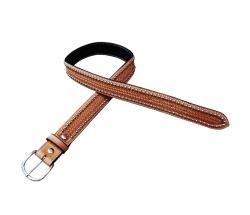 POOL’S WESTERN LEATHER BELT model SPOTS BASKET - 4136