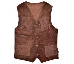 GILET SUEDE WITH FRINGES - 4213