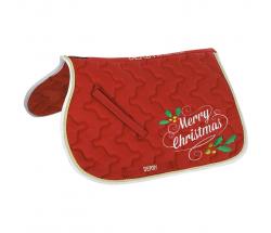 ENGLISH SADDLE PAD WITH CHRISTMAS EMBROIDERY XMAS line - 9990