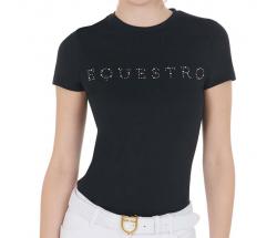 T-SHIRT EQUESTRO FOR WOMEN WITH SHINY WRITING - 9870