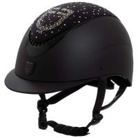 EQUESTRO PROXIMA HELMET WITH STRASS AND NARROW VISOR - 3382