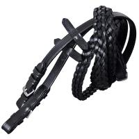 REINS IN ENGLISH LEATHER BRAIDED